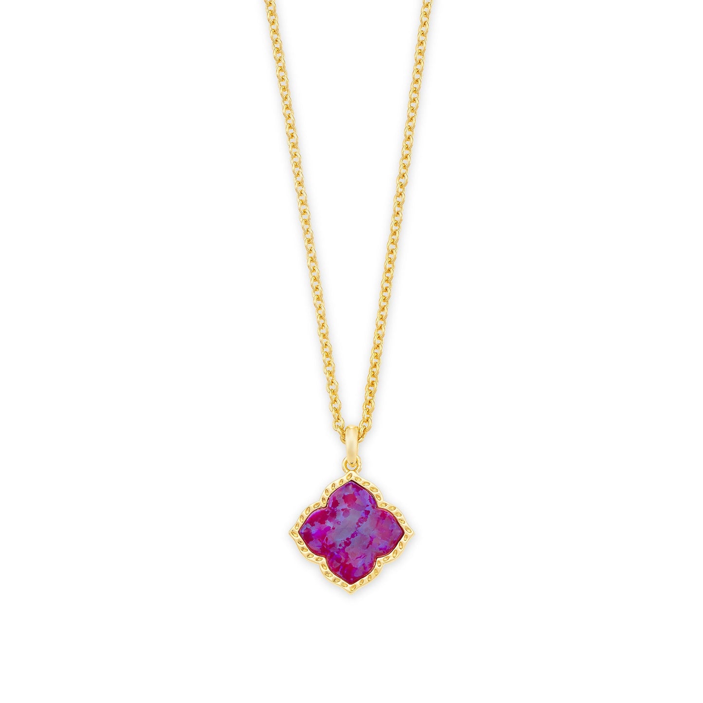 Fall 1 Mallory Pendant Necklace In Gold Plum Opal