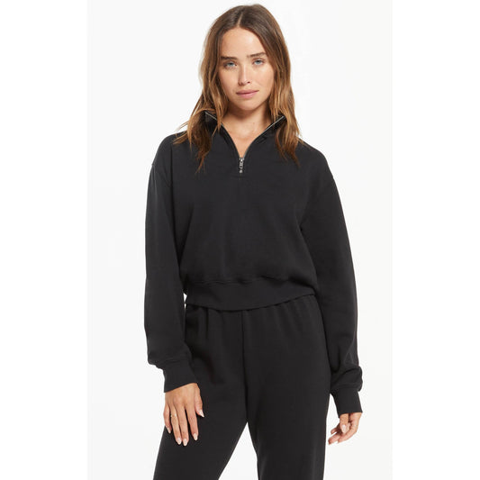 Half Zip Sweatshirt In Black