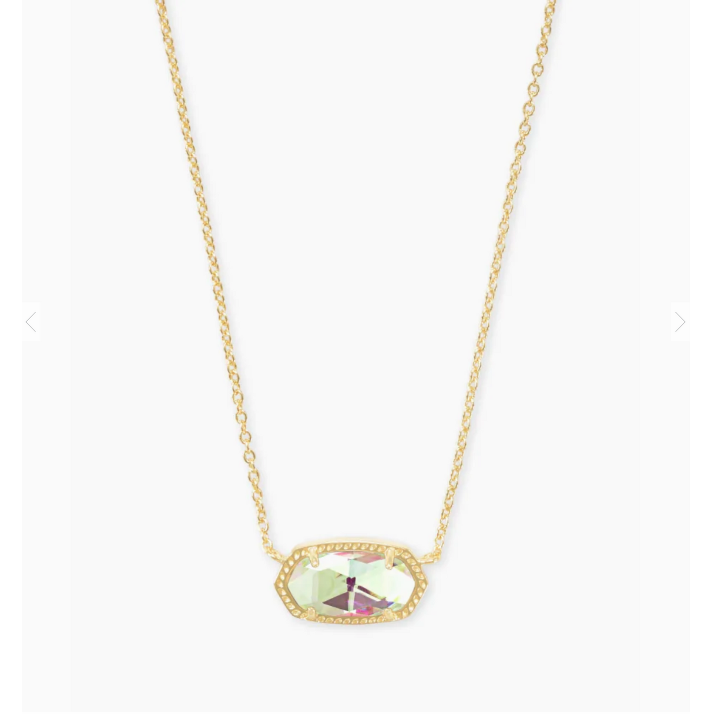 Elisa Gold Pendant Necklace In Dichroic Glass
