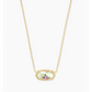 Elisa Gold Pendant Necklace In Dichroic Glass