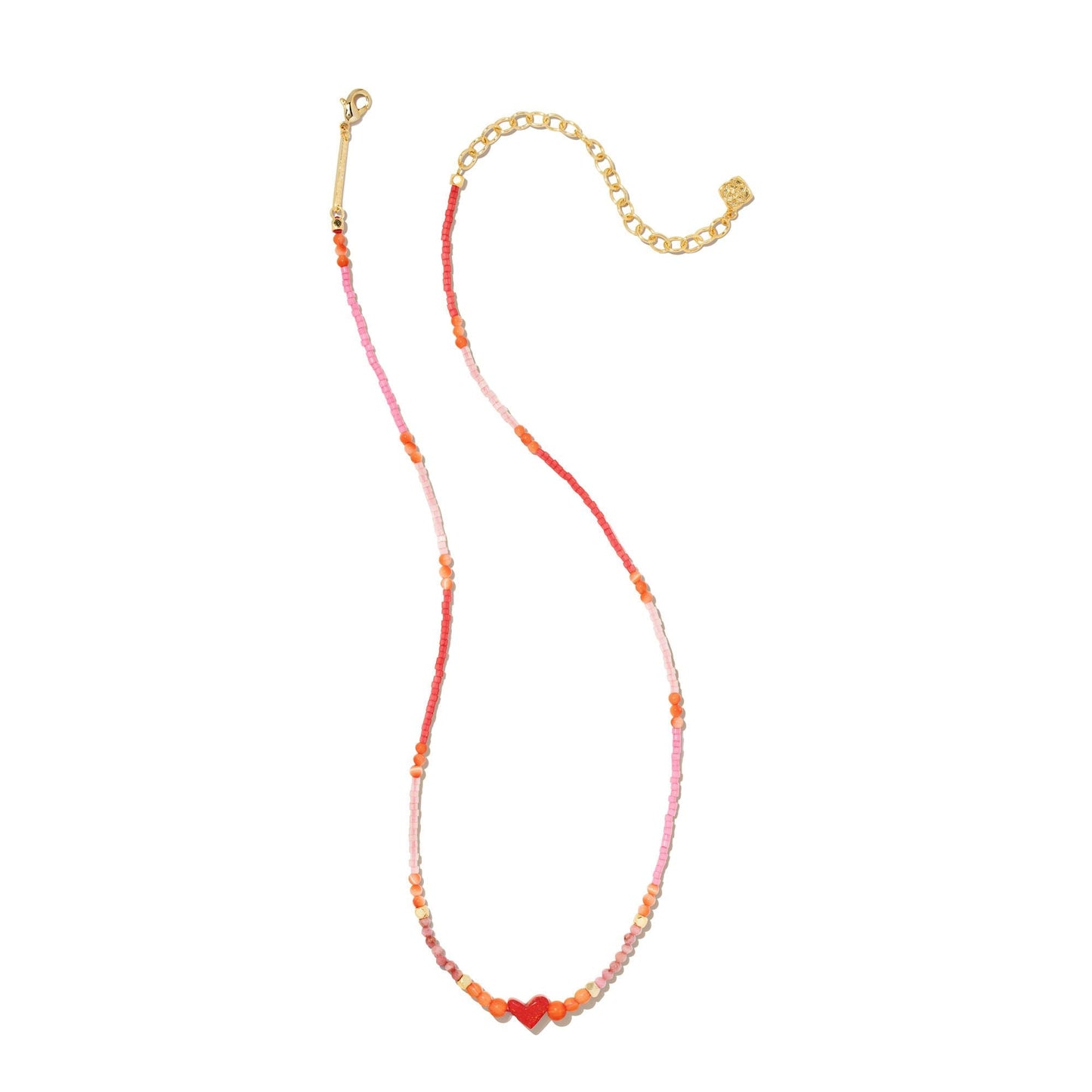 Nova Stand Necklace Gold Red Mix