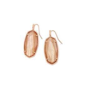 Faceted Elle Earring Rose Gold Dusted Pink Illusion