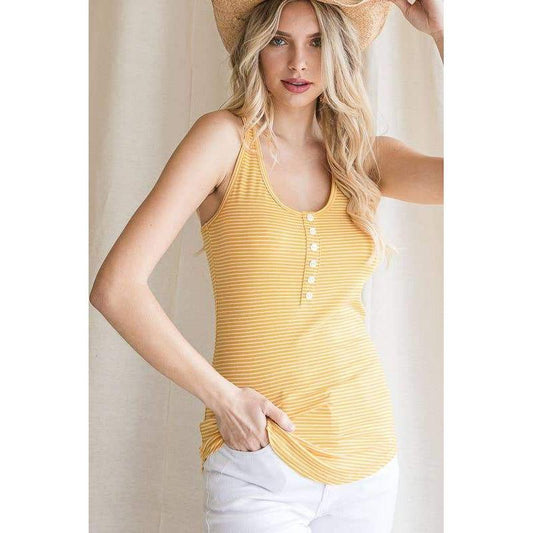 Mustard Striped Tank