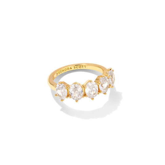 Cailin Crystal Band Ring in Gold