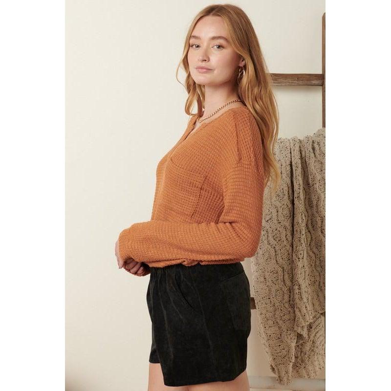 Jersey Knit Rust Top