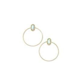Mayra Open Frame Earring Gold Dichroic