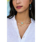 Elisa Threaded Necklace In Bright Silver Lilac Abalone