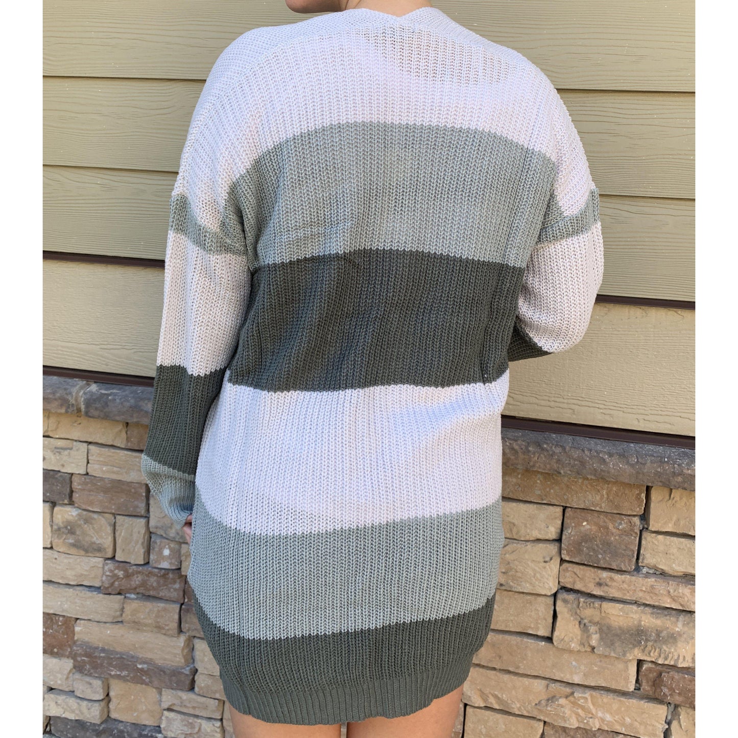 Our Striped Simply Southern Cardigans are lightweight, true to size, and adorable. Longer length and will travel easy.