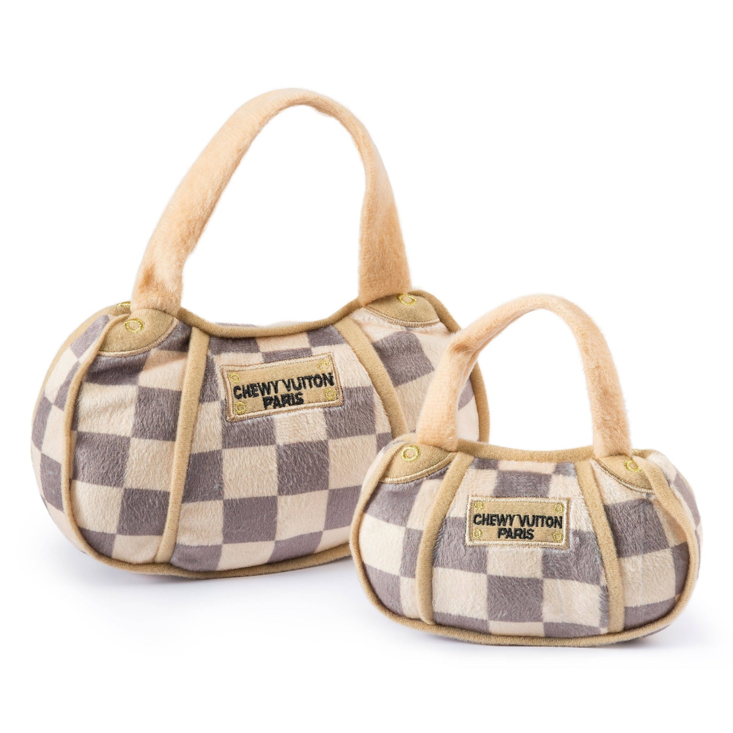 Chewy Vuiton Checker Handbag Large Toy