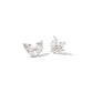 Blair Stud Earrings in Rhodium White Crystal