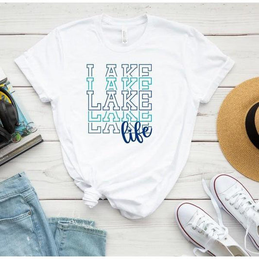 Curvy Lake Life Blues Tee