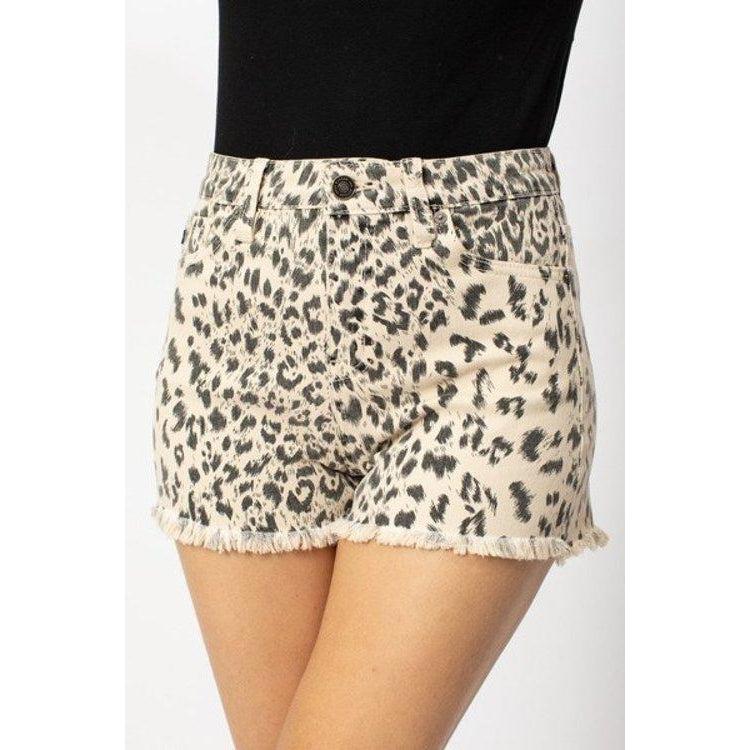 High Rise Leopard Shorts