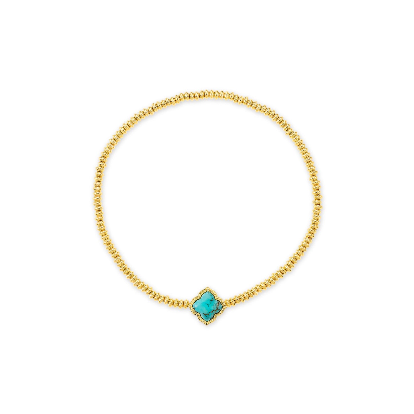 Fall 1 Mallory Stretch Bracelet In Gold Variegated Turquoise