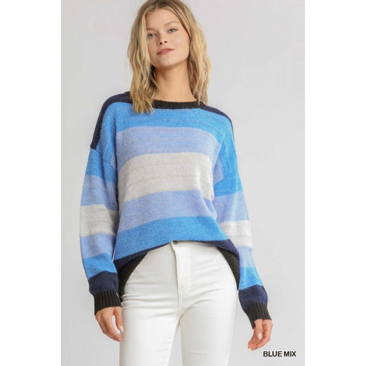 Monday Blues Stripe Sweater