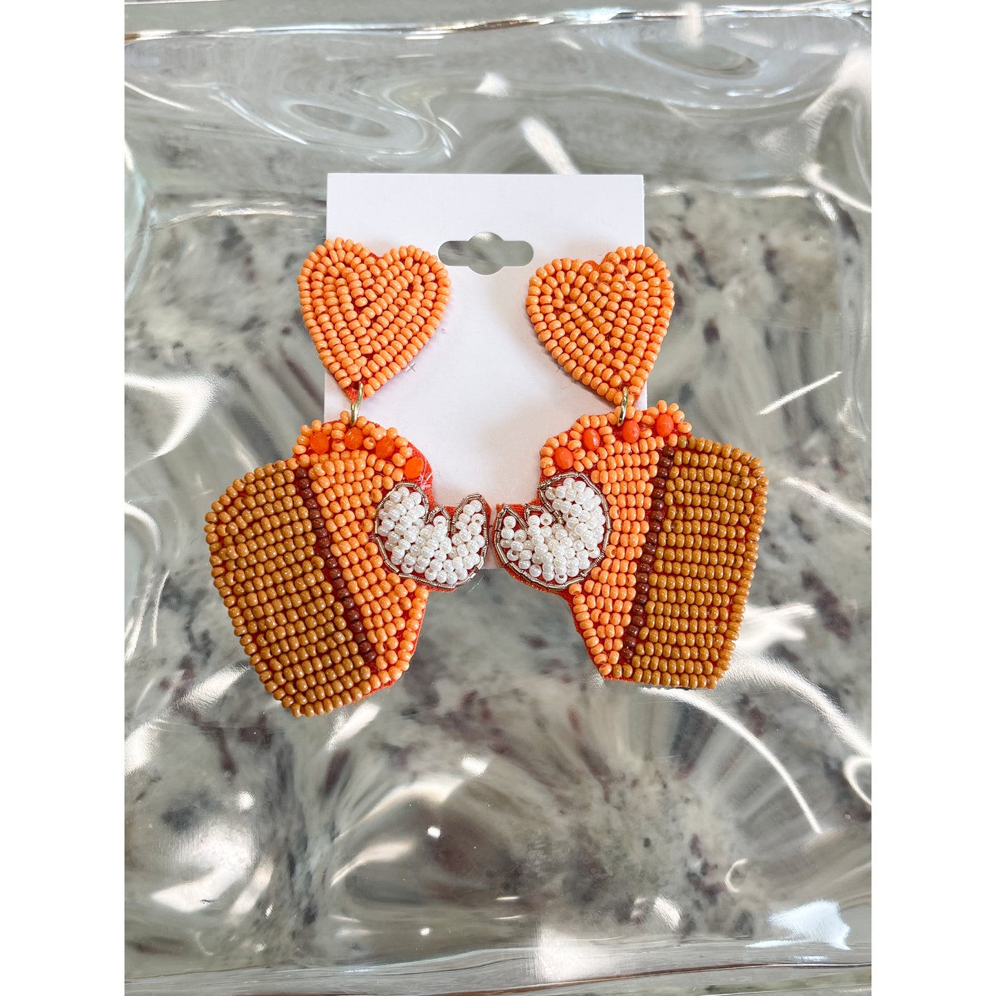 Pumpkin Pie Beaded Earrings