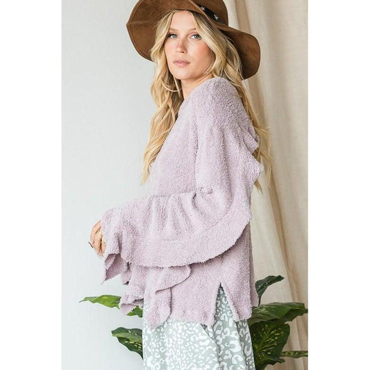Lovely Lavender Ruffle Top