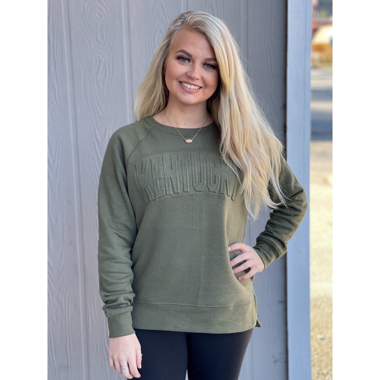Curvy Kentucky Olive Pullover 2XL