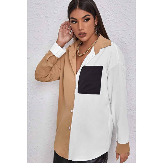 Heather Two Tone Blouse