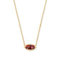 Fall 2 Baroque Elisa Pendant Necklace In Gold Mauve Abalone