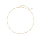 Scarlet Choker Necklace in Gold White Pearl