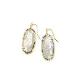 Faceted Elle Earring Gold Grey Illusion
