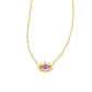 Gemma Pendant Necklace in Gold Fuchsia Opal