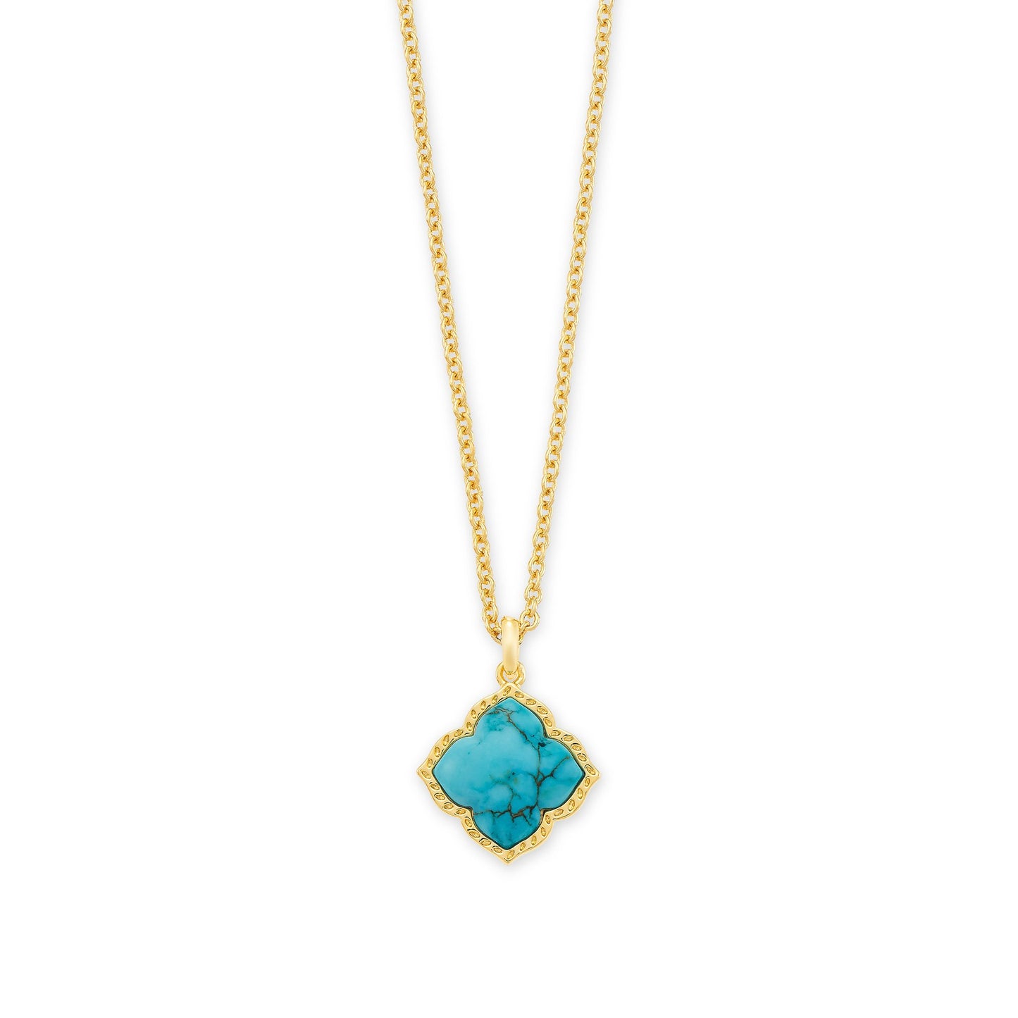 Fall 1 Mallory Pendant Necklace In Gold Variegated Turquoise