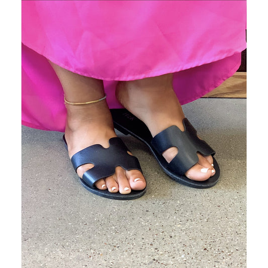 Classic Black H Sandal