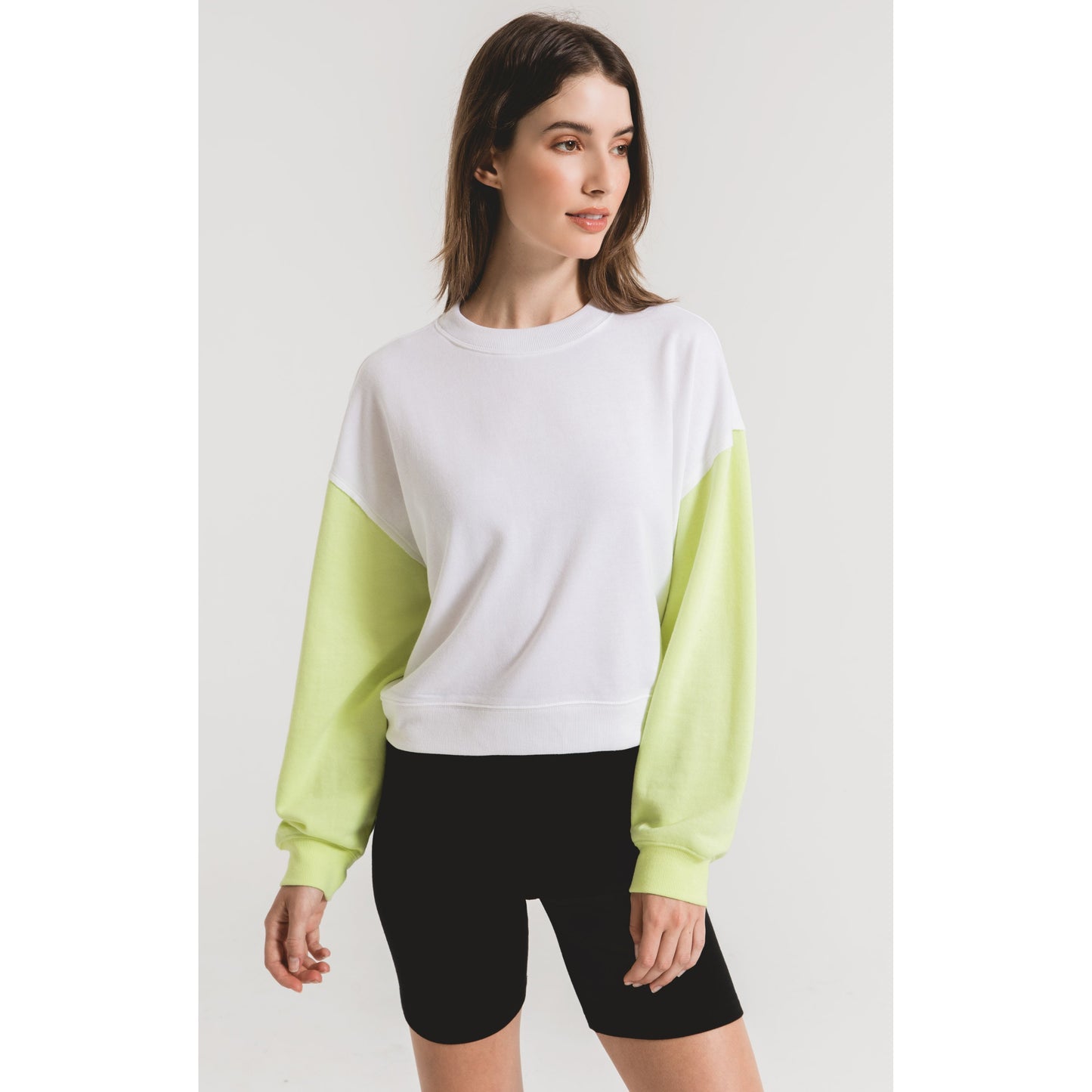 The Colorblock Neon Sleeve Sweatshirt