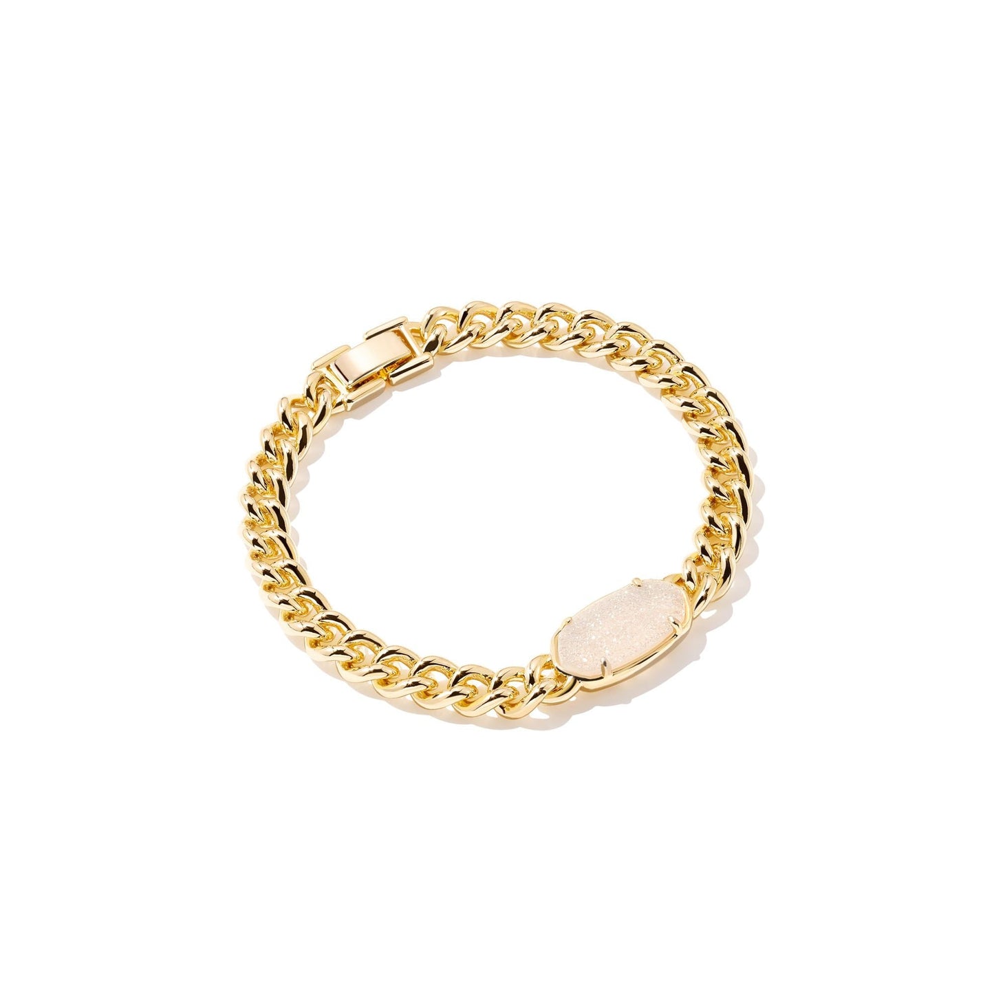 Elaina Chain Bracelet in Gold Iridescent Drusy