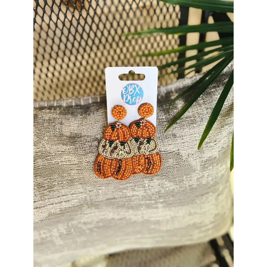 Stacked Pumpkin Earrings