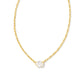 Cailin Crystal Necklace in Gold and White