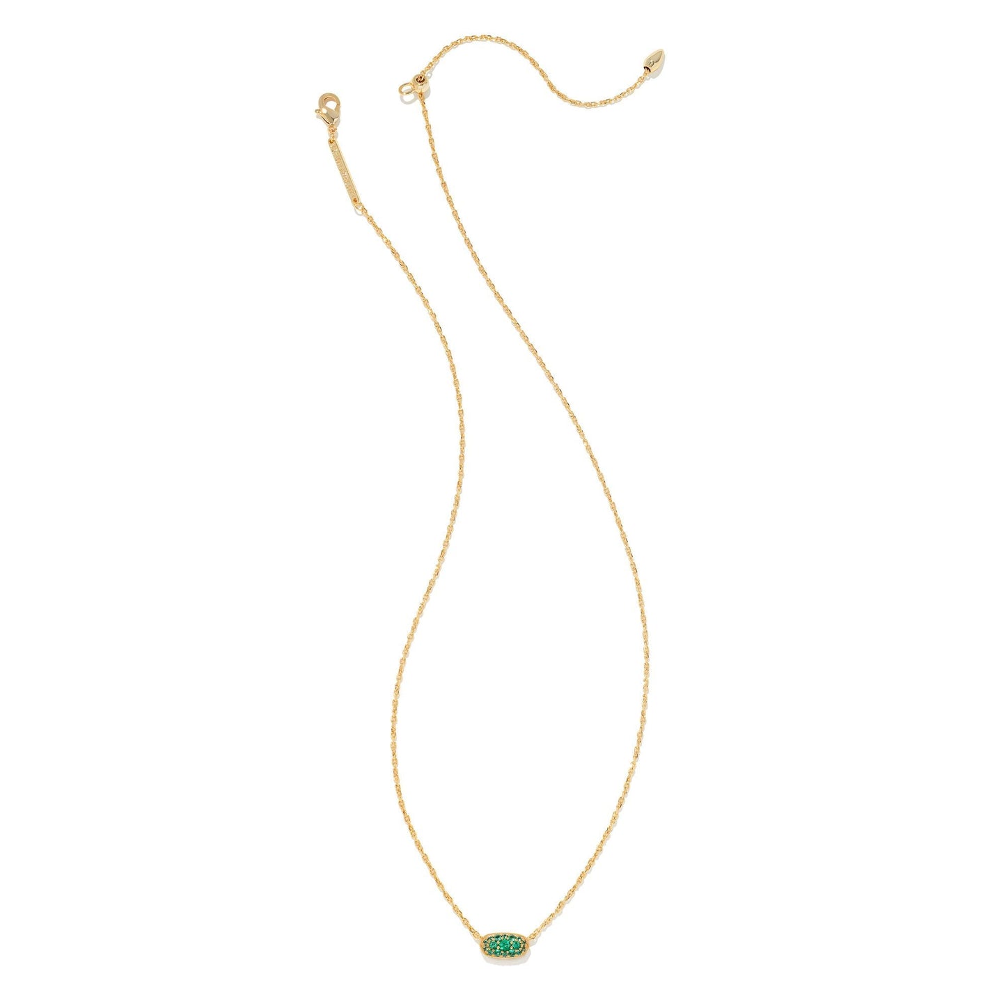 Grayson Crystal Pendant Necklace in Gold Emerald
