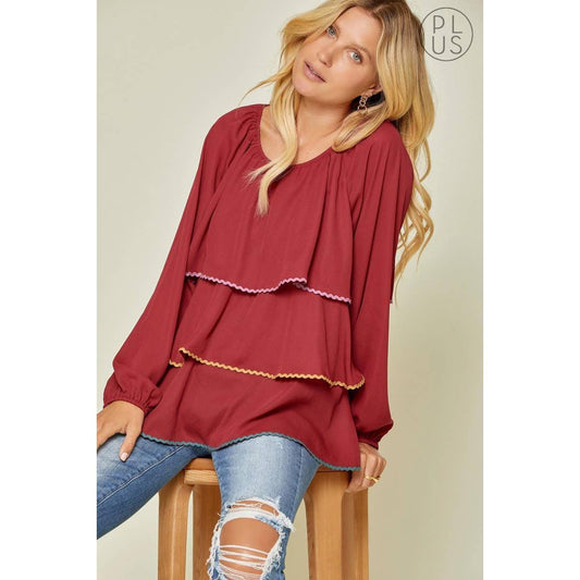 Curvy All A Dream Tiered Top