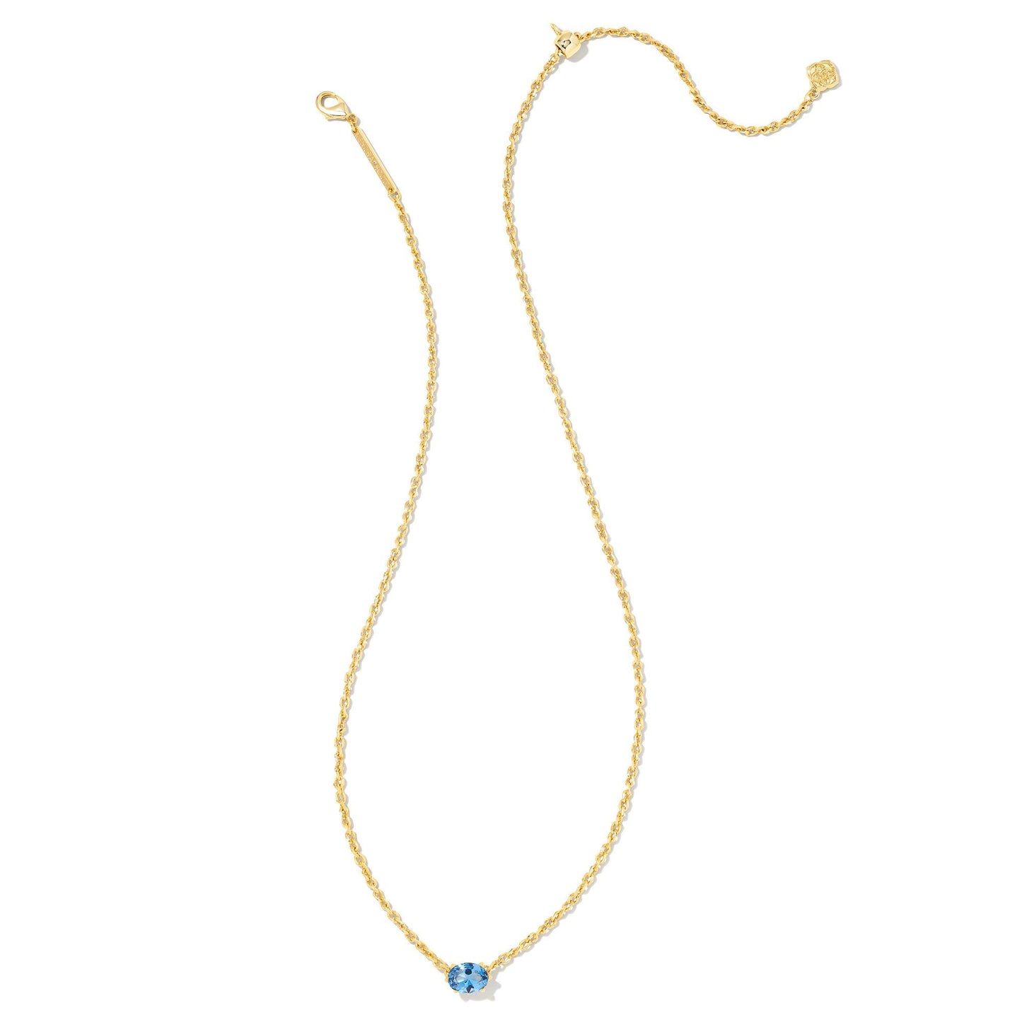 Cailin Crystal Necklace in Gold and Blue Violet Crystal
