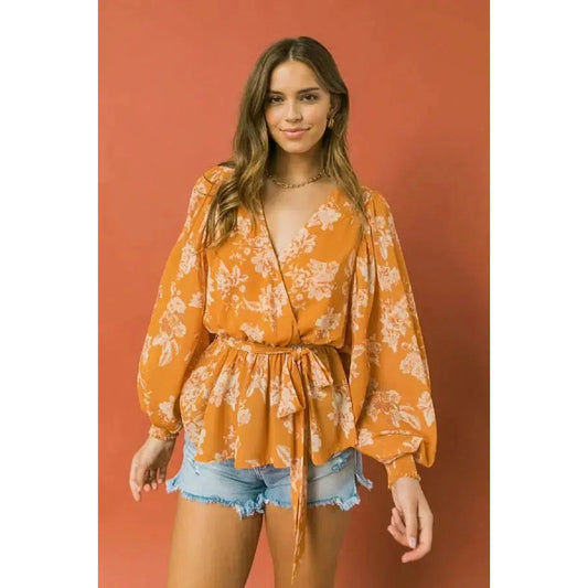 Falling leaves tie top