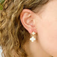 Tara Clover Drop Earrings In White
