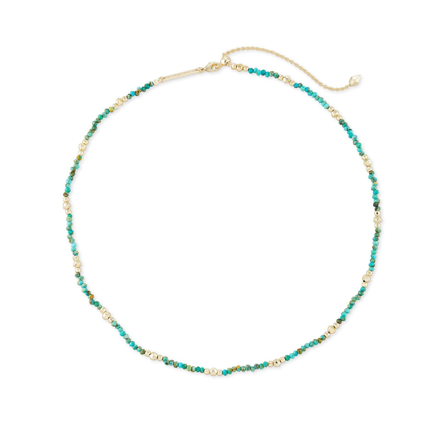 Scarlet Choker Necklace in Gold Turquoise