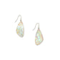 Mckenna Small Drop Earrings in Rhodium Iridescent Abalone