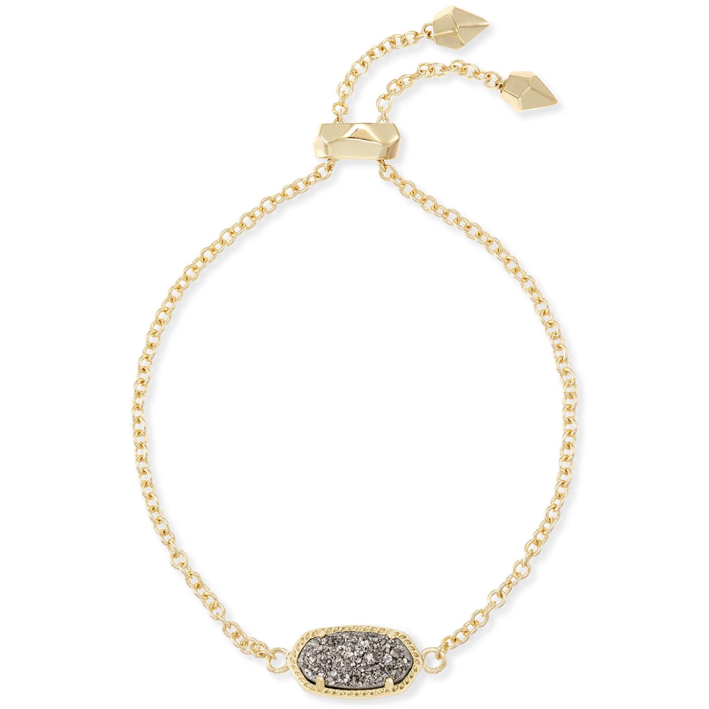 Elaina Chain Bracelet in Gold Platinum Drusy