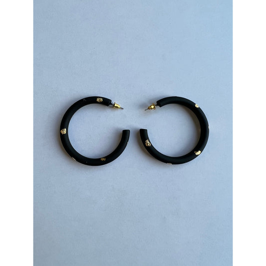 Gold detailed hoops