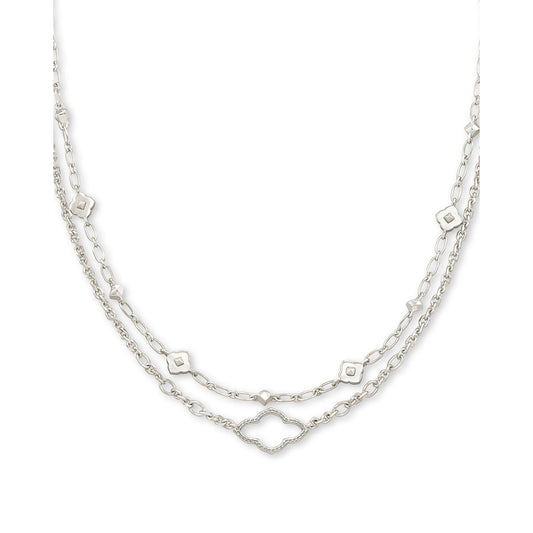 Fall 1 Abbie Multi Strand Necklace In Rhodium Metal