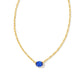 Cailin Crystal Necklace in Gold and Blue Crystal