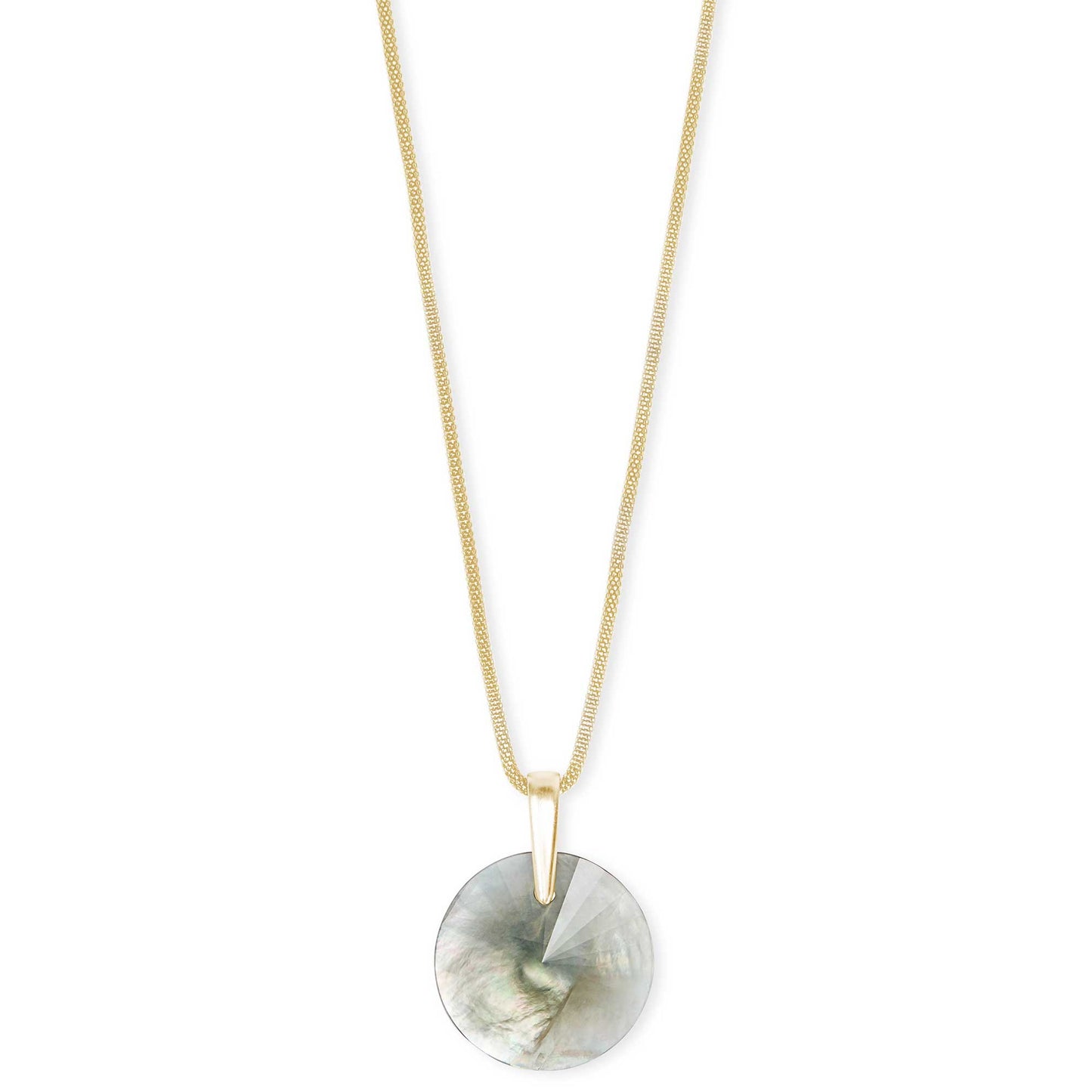 Jolie Gold Long Pendant Necklace In Gray Illusion