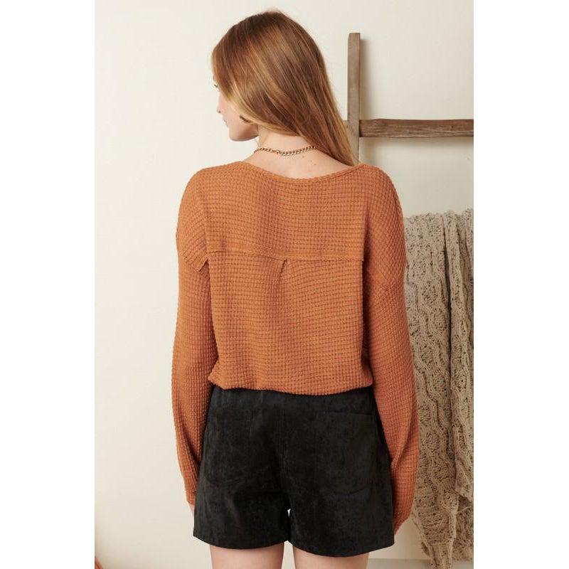 Jersey Knit Rust Top