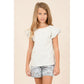 Kid's Ash Back of Lace Tee