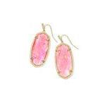 Elle Earring in Gold Iridescent Coral Illusion