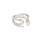Annie Infinity Ring in Rhodium and White Crystal