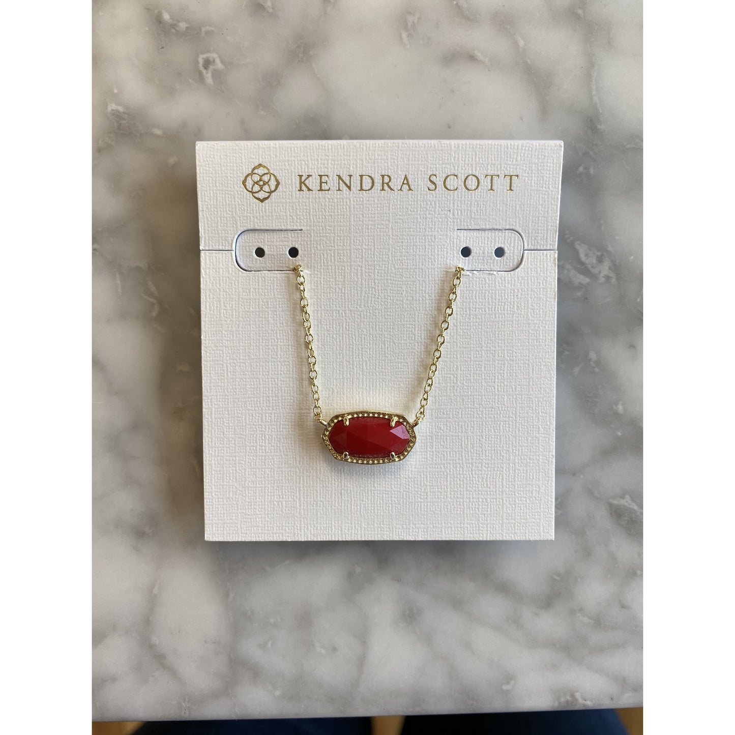 KS Elisa Necklace in Gold Bright Red
