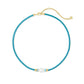 Raven Choker Necklace in Gold Turquoise Mix